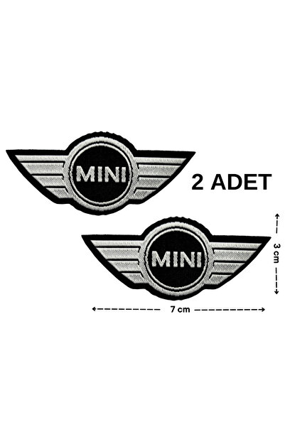 Megas Etiket Ütü ile Yapışan "Mini Cooper" Logo Dokuma Arma/Yama