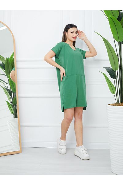 Banadamoda Γυναικείο κοντομάνικο φόρεμα Oversize