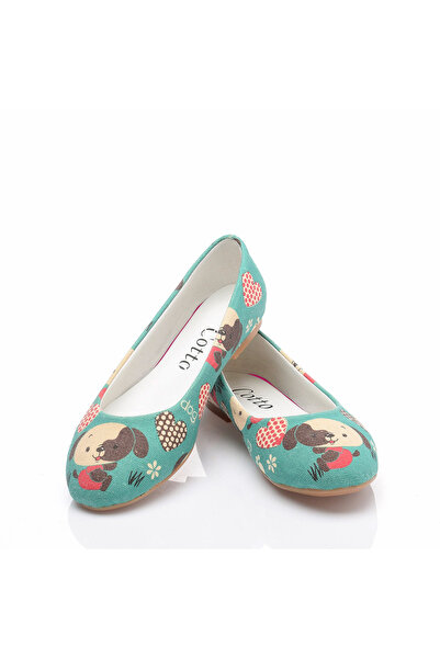Cotto Shoes Дамски балерини от цветен лен с принт