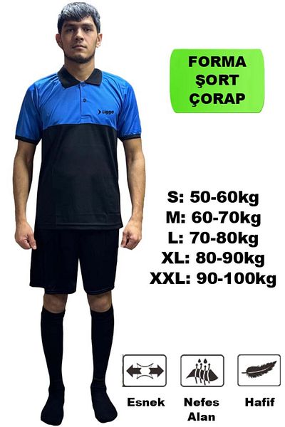 Liggo Collared Astroturf Football Jersey Jersey Shorts Socks Set Training Jersey