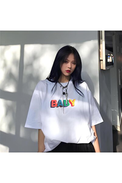Gofeel Y2K Colorful Baby Detail Unisex Oversize Fit T-Shirt