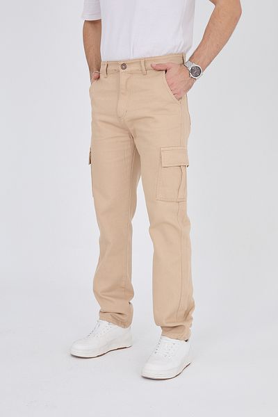 DOAYS Ανδρικά λευκά είδη με φαρδιά πόδια Baggy Cargo Pantalon DOAYS-508