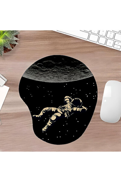 UcuruStore Αστροναύτης στο Διάστημα Κομμένο Οβάλ Μαξιλαράκι Ποντικιού με Στήρ...