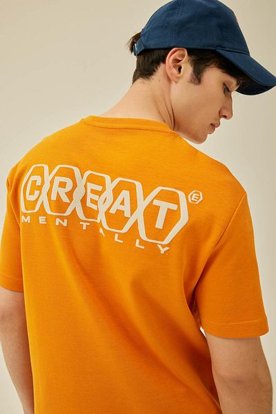 DeFacto T-Shirt aus schwerem Stoff mit Rundhalsausschnitt und Aufdruck, normale Passform, kurzärmlig, B4219ax24sp