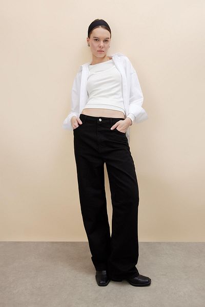 DeFacto High Waist Wide Leg 90s Jean Trousers - B8236ax24sp