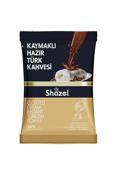 Shazel Instant Turkish Coffee with Kaymak 100 G X 2 Pieces (AROMATED)