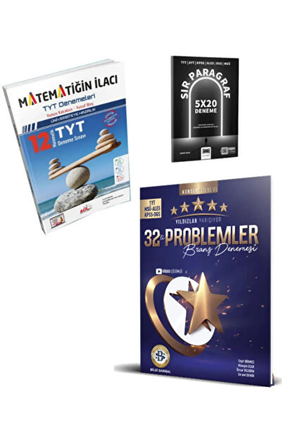 Bilgi Sarmal Yayınları Acil 2025 Tyt Matematiğin Ilacı Ve Bilgi Sarmal Tyt Msü Kpss Dgs Problemler 32 Li Branş Denemesi
