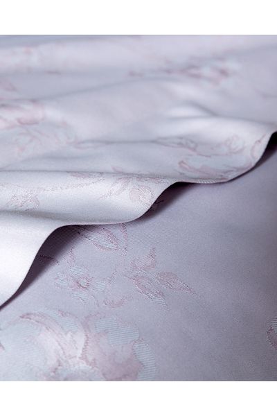 Madame Coco Audrey Satin Duvet Cover Set - Double, Jacquard, Light Purple
