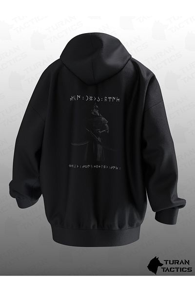 TURAN TACTICS HOODIE OVERSIZE IMPRIMAT BAĞATIR (UNISEX)