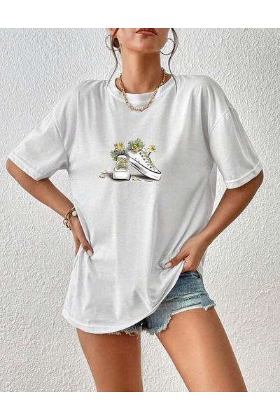 khufu Tricou oversize cu imprimeu alb, unisex