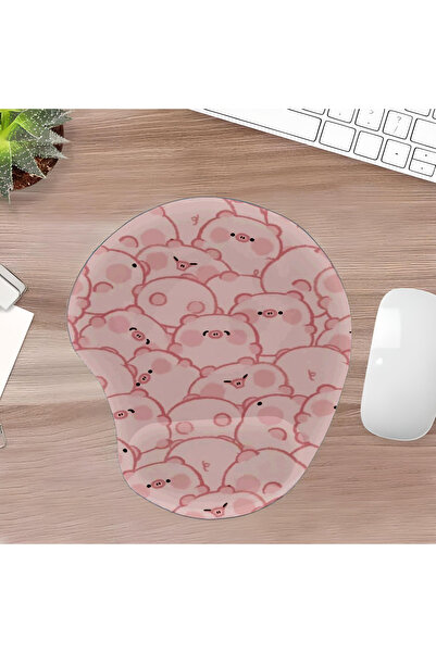 UcuruStore Squeeze Pigs Οβάλ Επιφάνεια Ποντικιού με Στήριγμα Καρπού