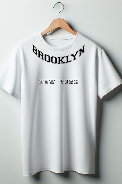 Vordevia Μπλουζάκι με λαιμόκοψη με λαιμόκοψη Brooklyn New York με στάμπα λευκό oversize