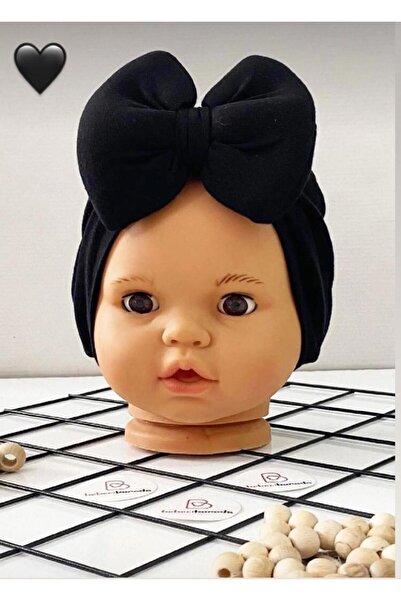 GÜNEŞ KİDS Fiyonklu Çift Kat Düz Renk Kız Bebek Bonesi 0-12 Ay