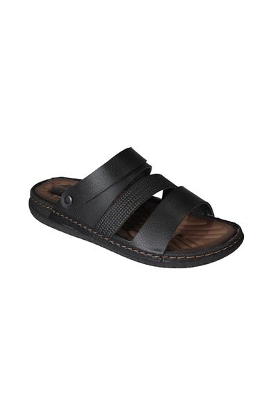 GEZER Men's Black Sandals Slippers