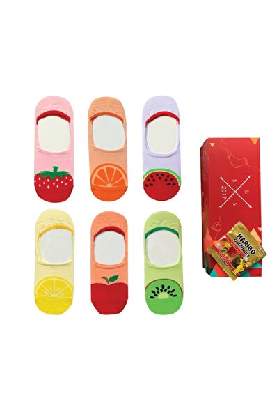 Socks Stations Box of 6 Fruit Patterned Ballerina Socks 2