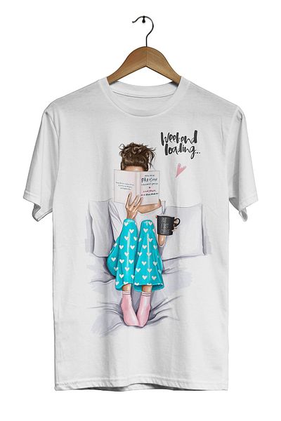 ACR Giyim Tricou alb unisex cu imprimeu digital Weekend Loading