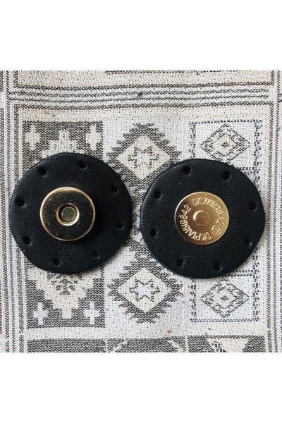 Alfa Tasarım Închidere rotundă pentru geantă din piele naturală cu magnet aur...