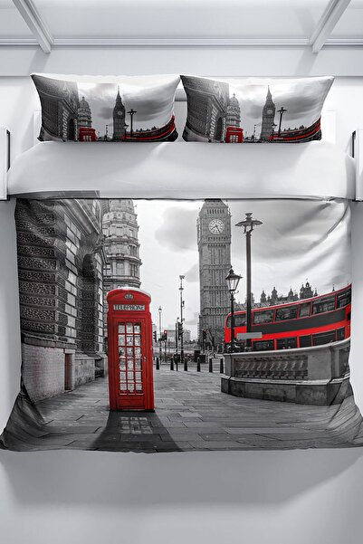 PerlaSera Σετ παπλωματοθήκης London 3d Cotton Satin Διπλό