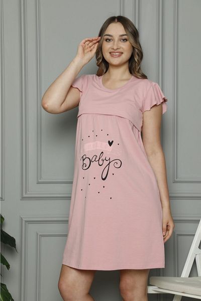 Semm Mix Cămașă de noapte de maternitate Baby Dusty Rose