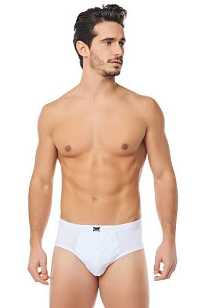 Tutku Chiloți albi pentru bărbați - Pachet de 9 Seher Combed Cotton Kom Slip