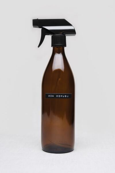 Genel Markalar Trichi Home 500ml Amber Cam Sprey Şişe Retro Tasarım 3d Etiket...