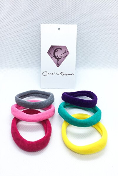 Çınar Aksesuar Λαστιχένια πόρπη - Μεσαίο μέγεθος - (6 τεμάχια)