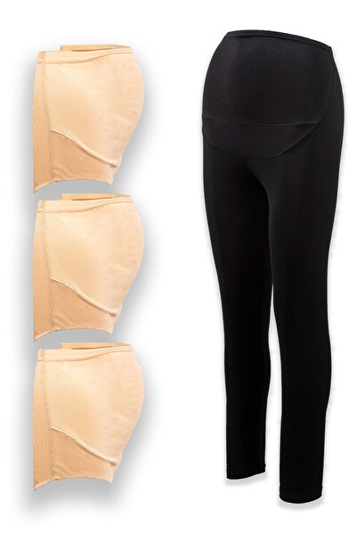 BSM Women's Nude Cotton Modal Natural High Quality Maternity Pants and Maternity Leggings Set