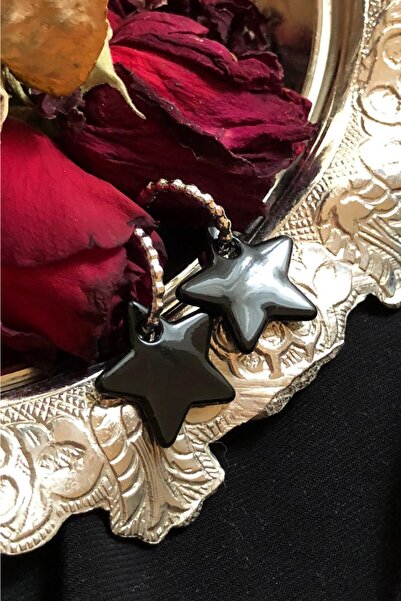 Leerybee النيون الأسود أقراط نجمة مضادة للحساسية