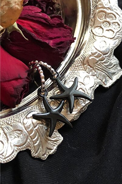 Leerybee النيون الأسود أقراط نجمة مضادة للحساسية