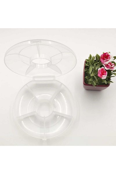 yiğit aksesuar 5 Compartment Round Jewelry Box