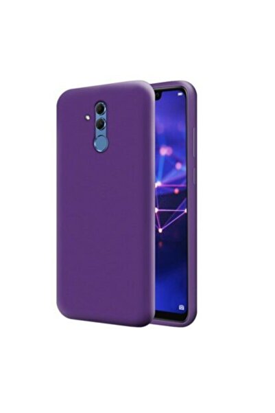 HappyCase Huawei Mate 20 Lite Içi Kadife Lansman Silikon Kılıf Mor