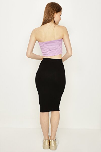 Select Moda Дамска черна пола с дължина до коляното