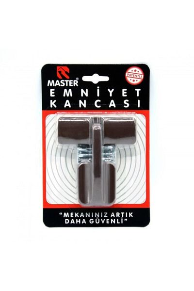 Master Luxury Safety Hook, Door Safety Hook, Window Safety, Pry Guard, Brown Colored
