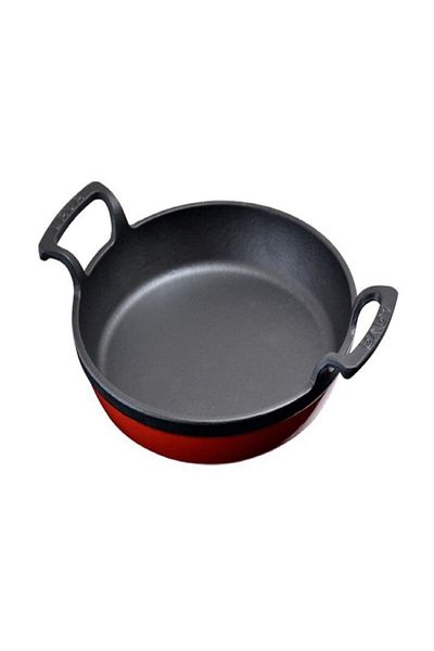 Lava Pan with Round Handle. Diameter(Ø)16 cm. Red