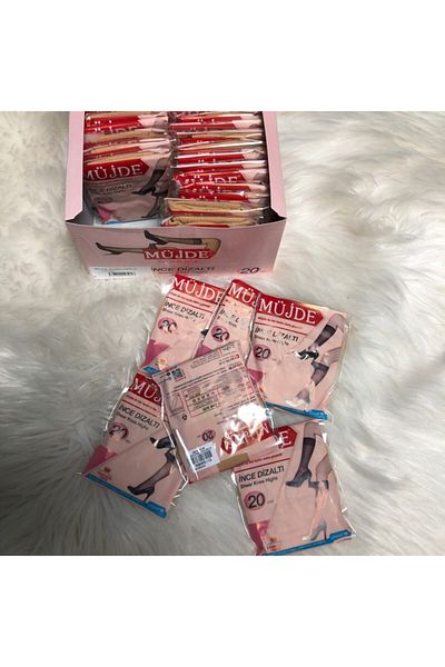 Müjde Дамски черни чорапи под коляното, 20den, 6 чифта