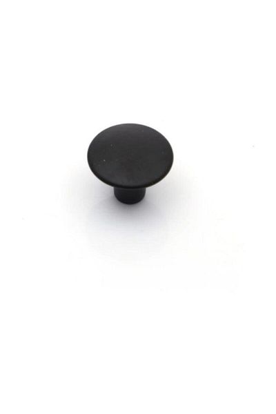 Metax Pastel Matte Black Flat Furniture Button - 2.5 cm
