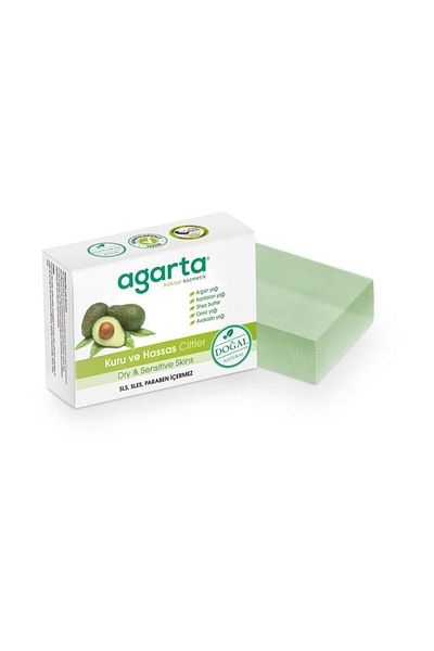 Agarta Dry and Sensitive Skin Soap Natural 150 Gr X2 Pieces