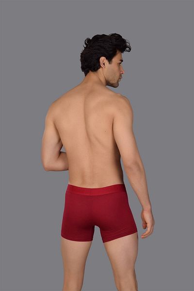 COTBOXER Men's Claret Red Modal Boxers