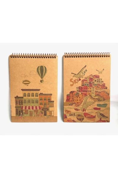 Lizy Copertă Carton Bloc de note Kraft 14x20 cm 50 Yp. - 2 bucăți