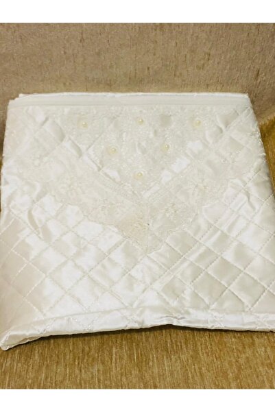 Işık Tekstil Yastık Hurcu Incili Saten Çeyizlik Krem Rengi 2 Adet 74x46x46 Ölç