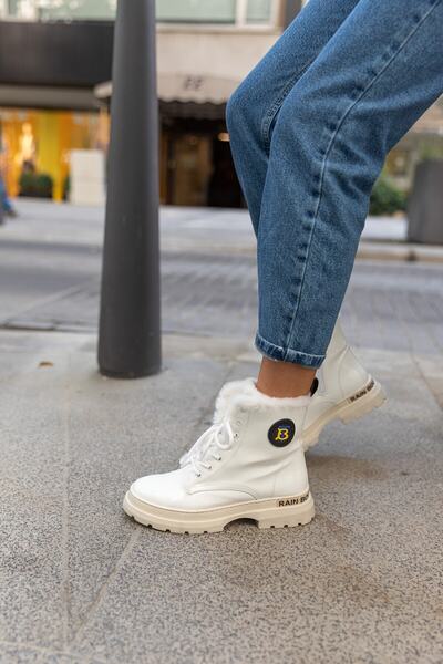 LuviShoes 1510 White Patent Leather Women's Boots