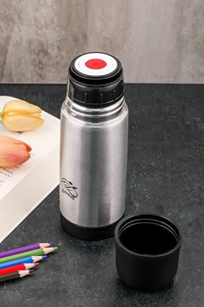 Cooker Shop Premium Paslanmaz Çelik 0.3 Lt Piknik Kamp Çay Kahve Termosu (siyah)