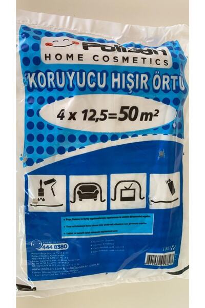 Polisan Naylon Örtü -Hışır Örtü -1.Kalite -4x12,5m= 50m2 -POLİSAN