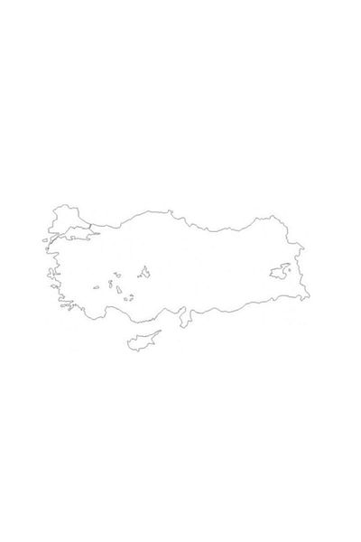 Panda Mute Turkey Map Paper Board 114x48 Cm Pan775