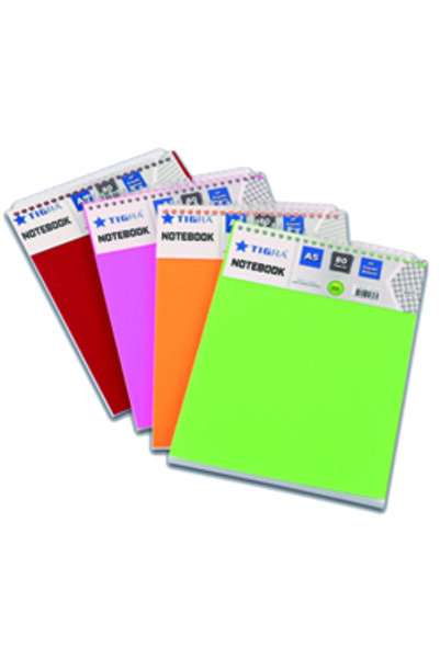 Tigra A5 Blok Not Üstten Sipiralli 80 Yaprak Kareli Not Defteri