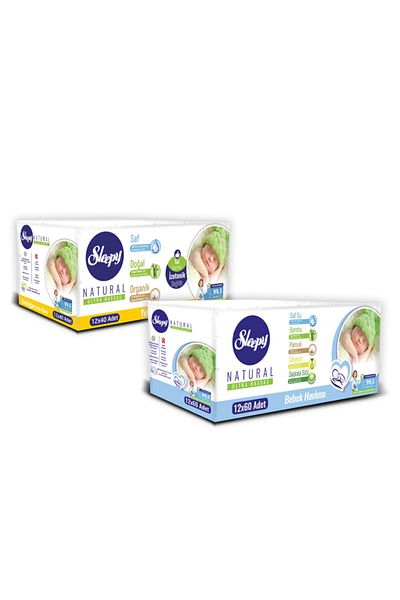 Sleepy Natural Newborn 12x40 + Follow-up Towel 12x40 + Baby Towel 12x60
