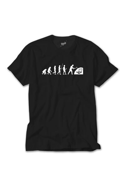 Z zepplin Мъжка черна тениска за добив на криптовалути