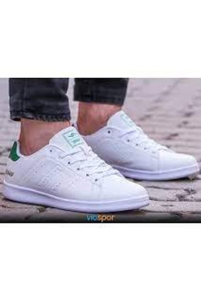 Jump Unisex White-Green Sneakers 15306