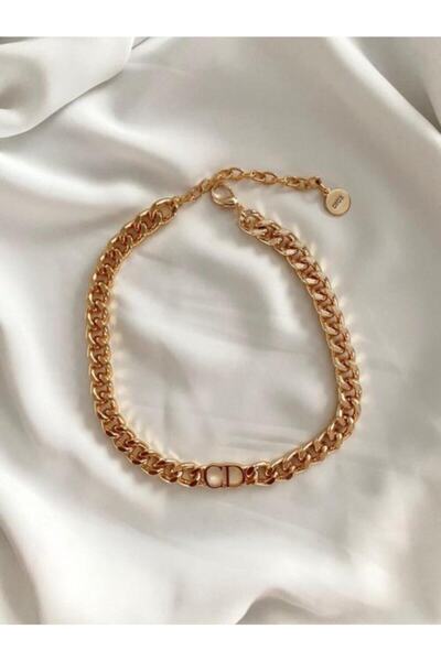Gardenia Takı Dükkanı Cd Kalın Zincir Kolye Gold Kaplama