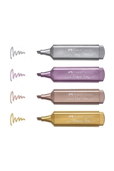 Faber Castell 1546 Metallic Colors Highlighter 4 Colors